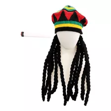 Kit De Fantasia De Bob Reggae Touca Com Dreads