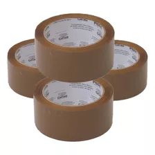 Fita Adesiva 45mm X 100m Marrom - 4 Rolos