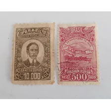 Selos Antigos Santos Dumont 10.000 E 500 Réis 1929