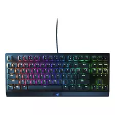 Teclado Gamer Razer Blackwidow V3 Tenkeyless Qwerty Razer Yellow Inglés Us Color Negro Con Luz Rgb