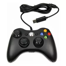 Controle Para Xbox 360 C/ Fio Paralelo Preto Usado