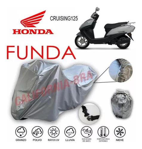 Protector Impermea Con Broche Motoneta Honda Cruising125 Foto 2