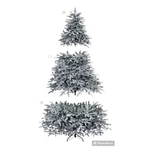 Árbol Pino Navideño Nevado Frondoso 1.80m Con Luces Led Incl