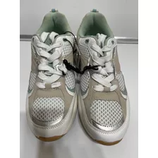 Zapatilla Zara Na37 Blanca Y Verde