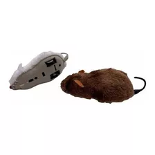 Kit De 2 Ratos A Fricção De Plástico Animal Pelúcia