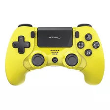 Joystick Inalámbrico Para Ps4 Bluetooth Netmak P401 Amarillo