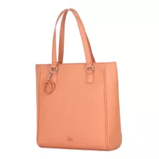 Bolso Cloe Tote Apariencia Piel Coral Charm Colgante