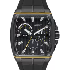 Relógio Orient Masculino Preto Quadrado Unique Cronógrafo