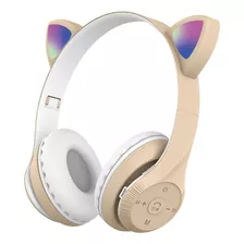 Fone De Ouvido Gatinho Bluetooth Infantil Led Menino Menina