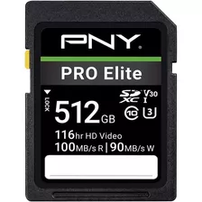 Pny Tarjeta De Memoria Flash Pro Elite Class 10 U3 V30 Sdxc.