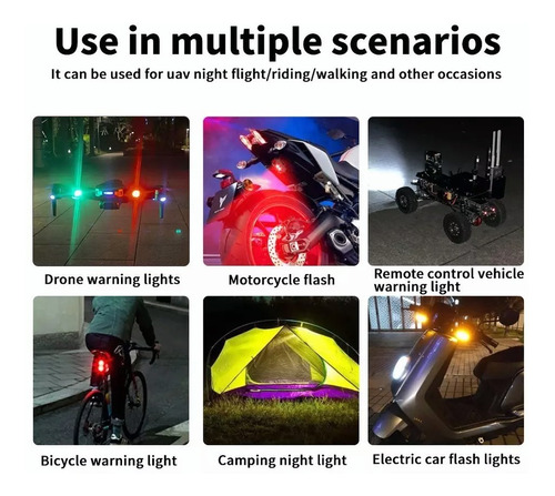 10 Luces Led Estroboscpicas De Advertencia Para Moto/coche Foto 4