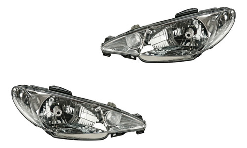 Par De Faros Depo Peugeot 206 2001 2002 2003 2004 2005 2006 Foto 5