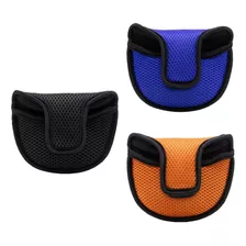 3pieces Portable Golf Putter Mallet Head Cover Headcover For