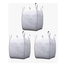 3 Sacos Big Bags P/ Ensacar Reciclagem Entulho 1000kg 1m³ 