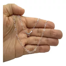 Gargantilha Chocker Prata Pura 925 Coração Vazado 40 Cm 