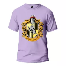 Camiseta De Algodão Hufflepuff Hogwarts Lufa-lufa Masculino