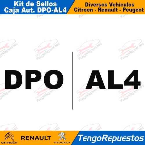 Kit Sellos Caja Automtica Renault Citroen Peugeot Al4 Dpo Foto 5