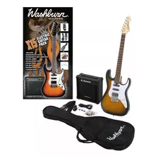 Pack De Guitarra Eléctrica Stratocaster Washburn X15tspakeau