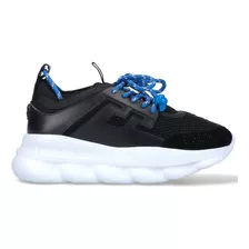 Tenis Versace Chain Reaction Sneakers Originales Black