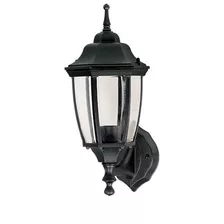 Farol Ext.alum.negro Y Cristal Soportado Voltech Faro-so-n