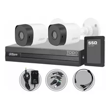 Kit Seguridad Dahua Cctv Dvr 4ch + 2 Camara 2mp 1080p+disco