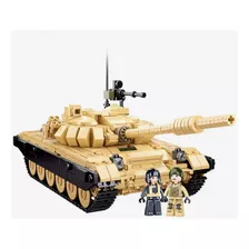 Blocos De Montar Tanque T-72, 770 Peças, 2 Em 1