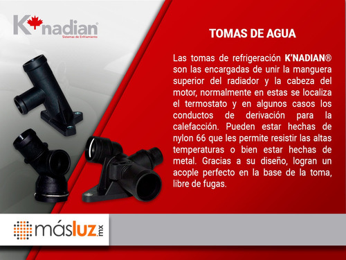 1- Toma Agua Nylon C230 L4 1.8l 2003/2005 K-nadian Foto 5