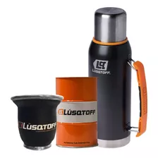 Set Matero Kit Termo Lusqtoff 1 Litro + Mate +lata yerbera P