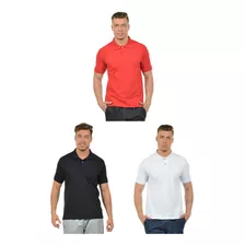 Kit 3 Camisas Polo Piquet Masculina Fenomenal