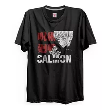 Camiseta Anime Algodão Toge Inumaki Salmon Jujutsu No Kaisen
