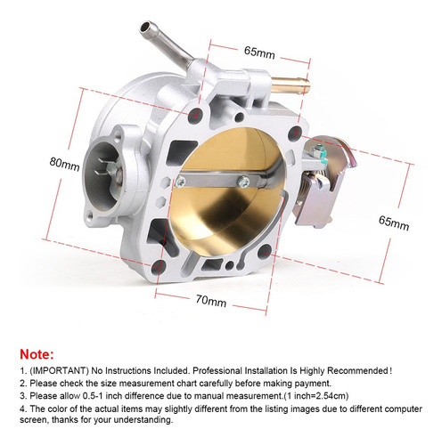 Cuerpo De Acelerador De 70 Mm Con Sensor Para Honda B16 3090 Foto 2