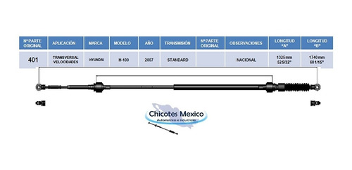 Chicote Para Hyundai H-100 Gasolina Transmisin Estndar Foto 4