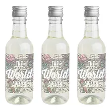 World Awaits - Mini Pegatinas Para Botellas De Vino Y Champá