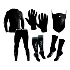 Conjunto Termico+guantes+mascara+medias Pp+medias Gruesas Cu