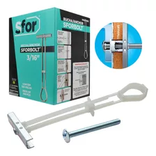 Bucha Gesso Drywall Com Parafuso 3/16 Sforbolt Cx 100 Peças