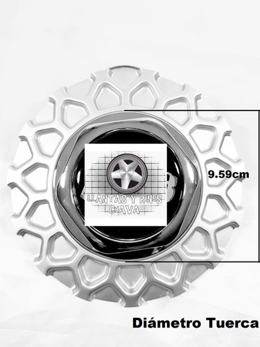 Tapa Bbs Rep 15.6cm Dimetro 1pz Entra A Presin Tuerca Crom Foto 4