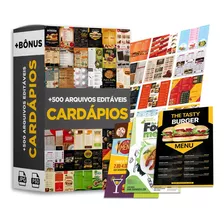 Pack De Cardápios Editáveis + Bônus