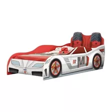 Cama Infantil Fast Car Blanco/rojo - Kidscool