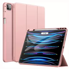 Case Smart @ iPad Pro 12.9 4ta 5ta 6ta Gen M1 M2 2022 Rosado