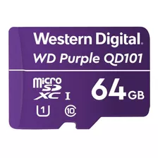 Microsd Wd Purpura 64gb Surveillance Class 10