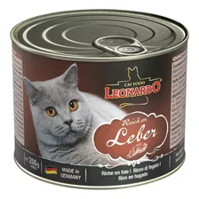 Alimento Leonardo Quality Selection Para Gato Adulto Sabor Hígado En Lata De 200g