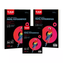 200 Folhas Papel Foto Glossy 115g A4 Prova D´água Premium Cor Branco