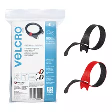 Bridas Para Cables De La Marca Velcro, Paquete De 100, 8 Roj