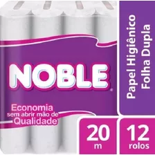 Papel Higiênico Folha Dupla Noble 12 Rolos Atacado Barato