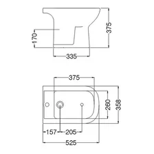 Ferrum Bari Bidet De 1 Agujero Blanco Bkm1-b