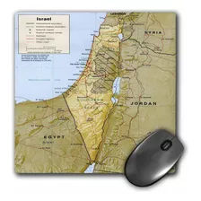 Impresión De Un Mapa Topográfico De Israel Con Aspecto Textu