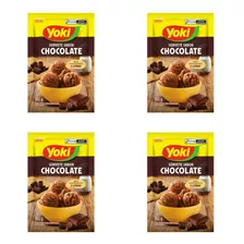 Pó Para O Preparo De Sorvete Yoki Chocolate Kit Com 4 X 150g