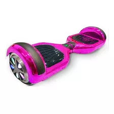 6 Polegadas Hoverboard Skate Eletrico Infantil Criança Bluetooth Bivolt Com Leds Colorido Roda Overboard Luuk Young Cor Rosa Cromado (led Na Roda)