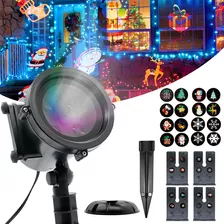 Projetor Natal Led Natalino Desenhos Laser Espeto Jardim C03