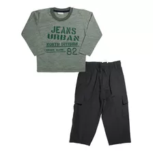 Conjunto Remera Y Pantalón Cargo Para Varón - Uban